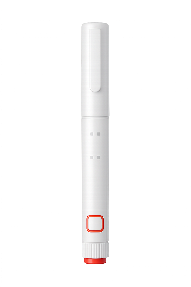Conduit precision injection pen — sterile, one peptide per pen, hidden needle